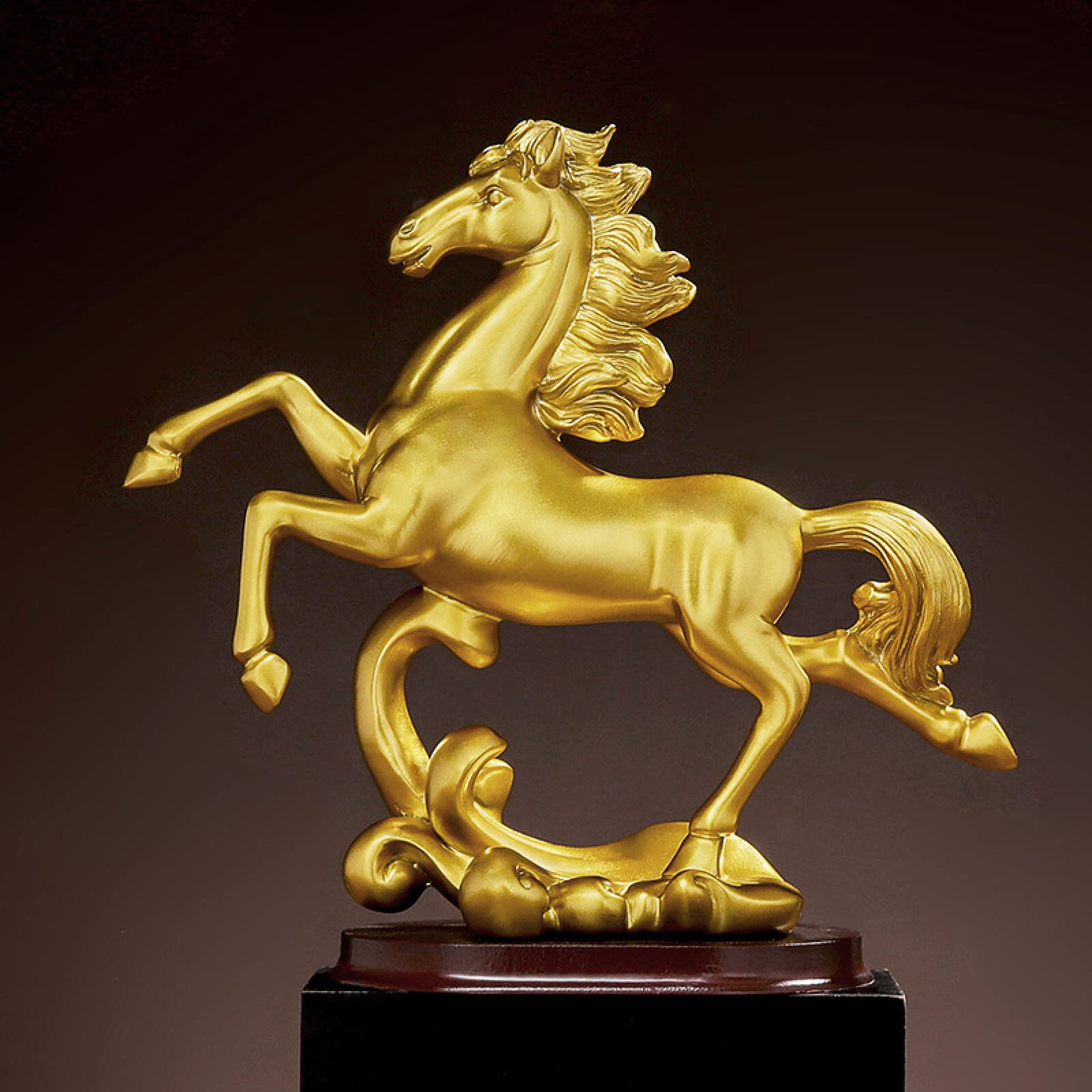 Amazon.co.jp: 像の彫刻 黄金の馬の彫刻像樹脂装飾像 : ホーム